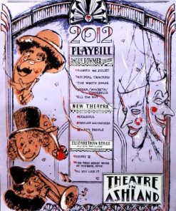 Sketch of the Marx Brothers on playbill of 2012 OSF Season