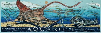 Manta Ray and Sculpin at Oregon Coast Aquarium